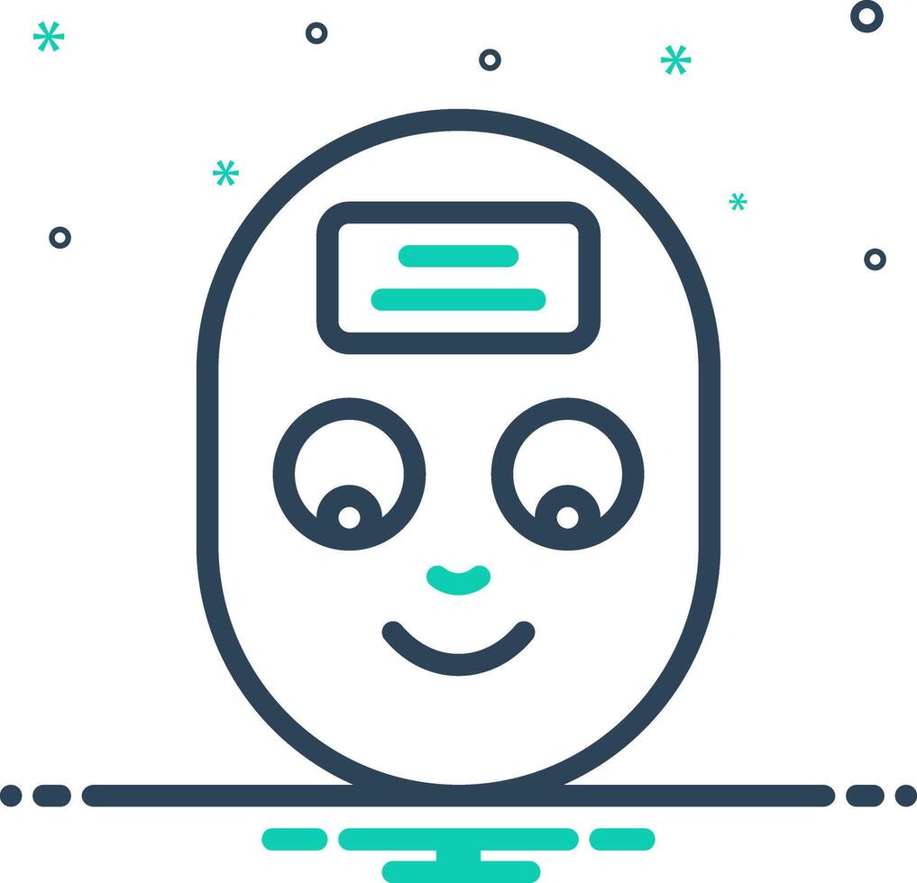 Vector mix icon for forehead