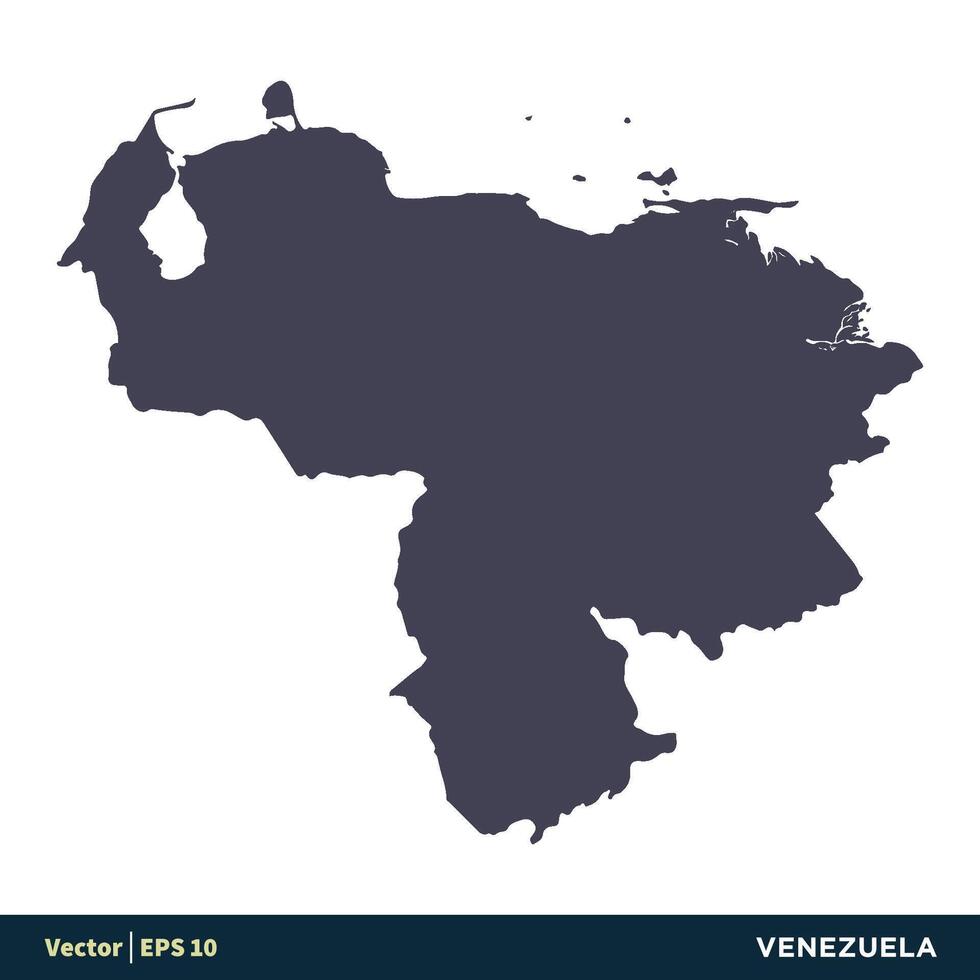Venezuela - sur America países mapa icono vector logo modelo ilustración diseño. vector eps 10