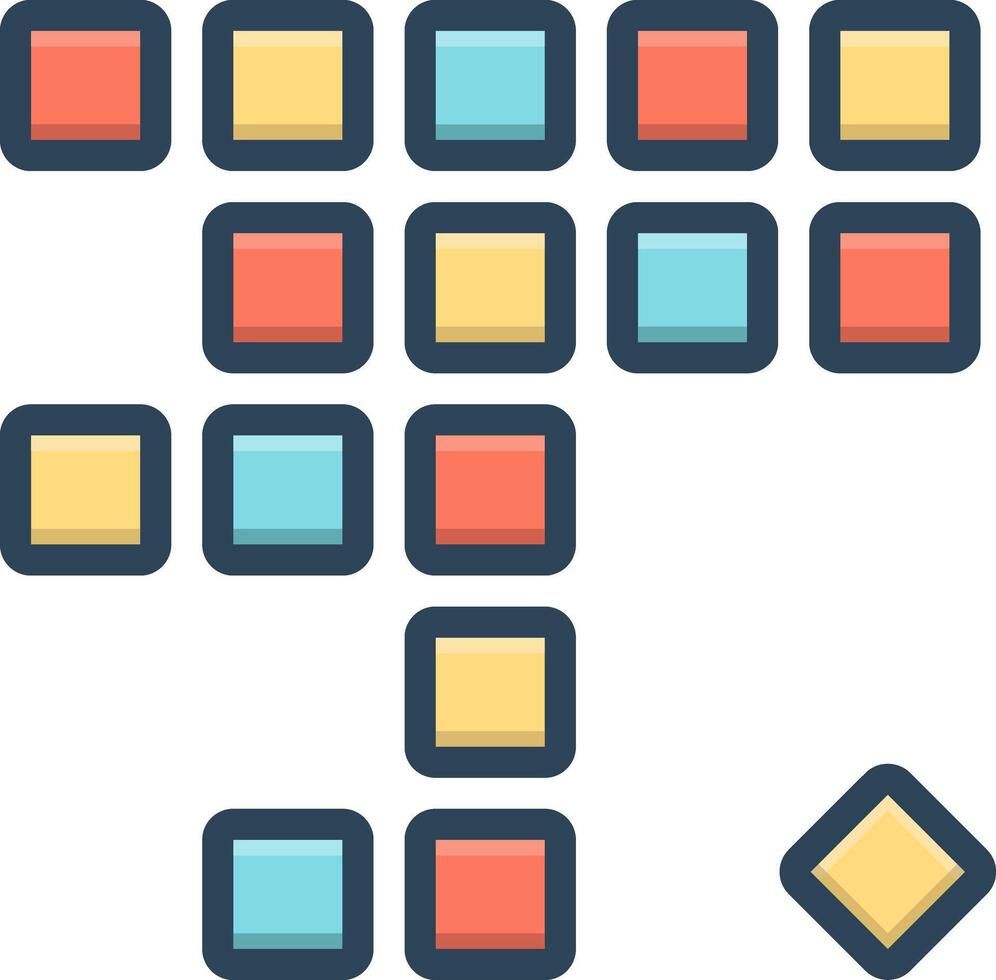 Vector color icon for scrabble