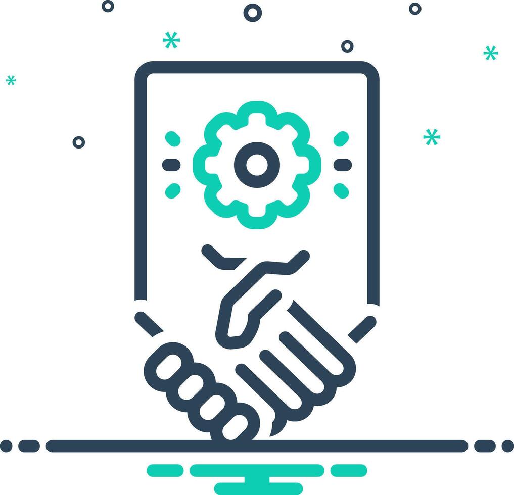 Vector mix icon for partners