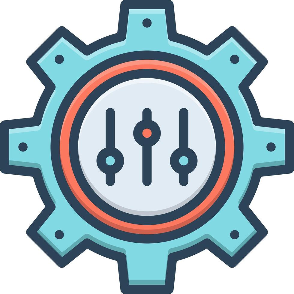 Vector color icon for setting
