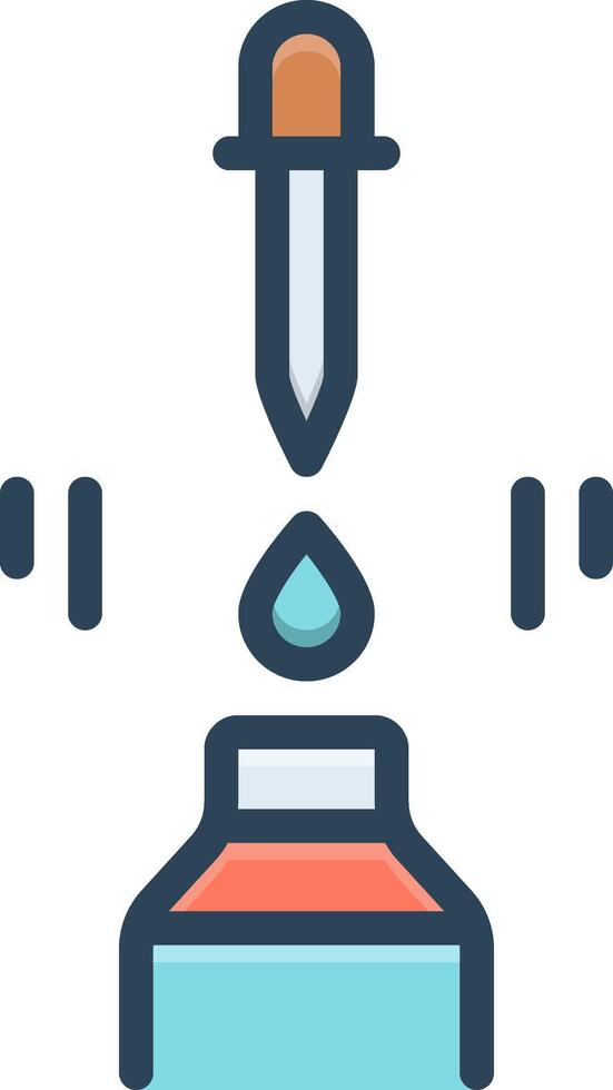 Vector color icon for serum