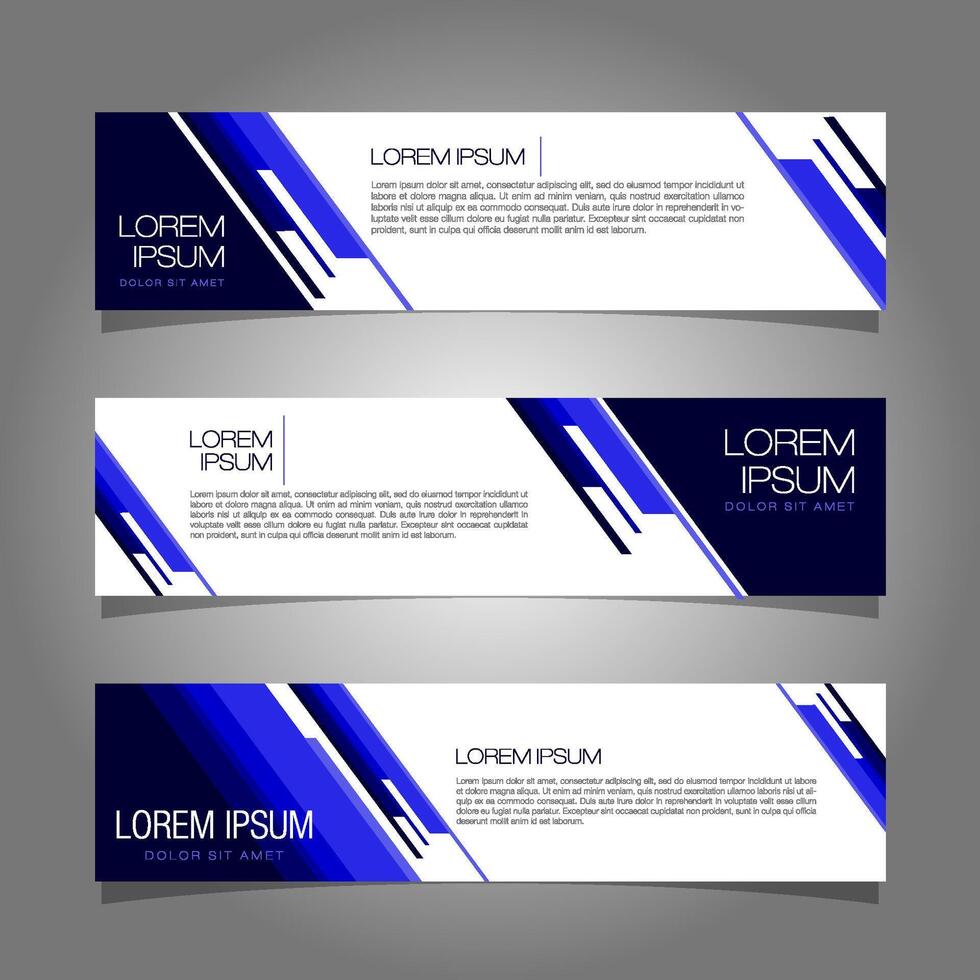 Modern banner template design. Blue geometric banner illustration design vector EPS 10.