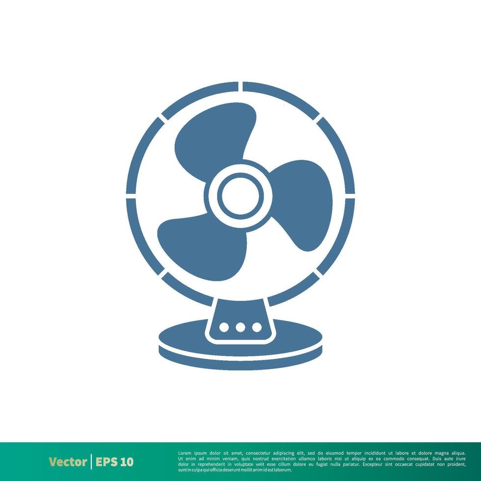 Fan Icon Vector Logo Template Illustration Design. Vector EPS 10.