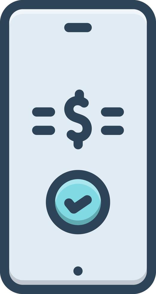 Vector color icon for receiving