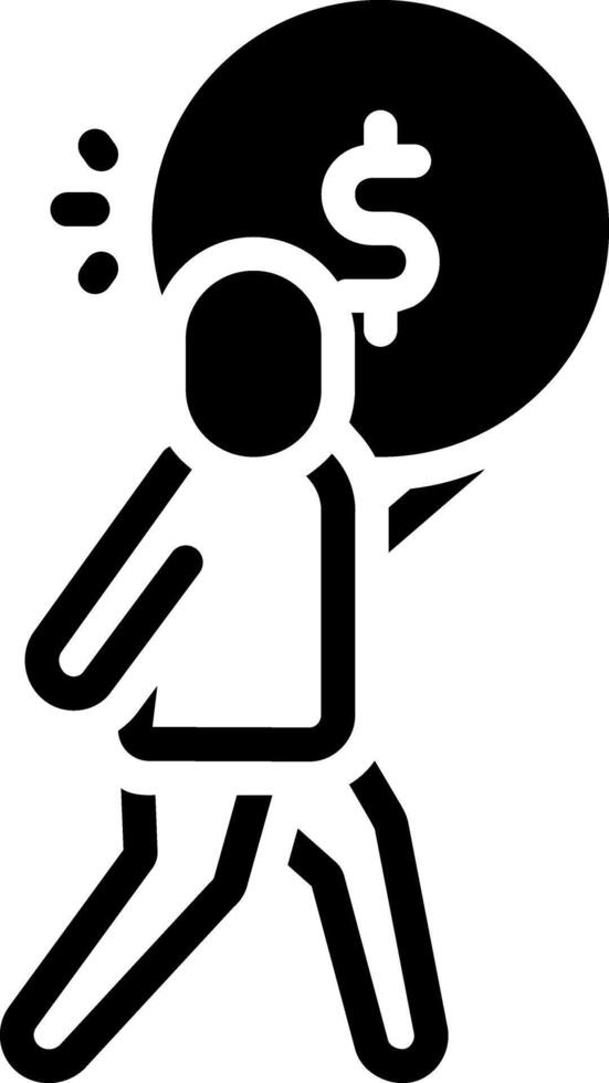 vector sólido negro icono para necesitar