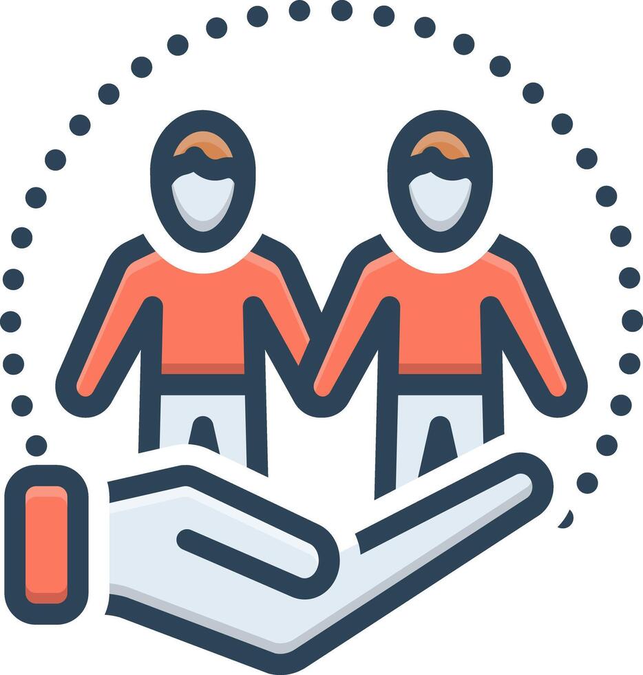 Vector color icon for humanity