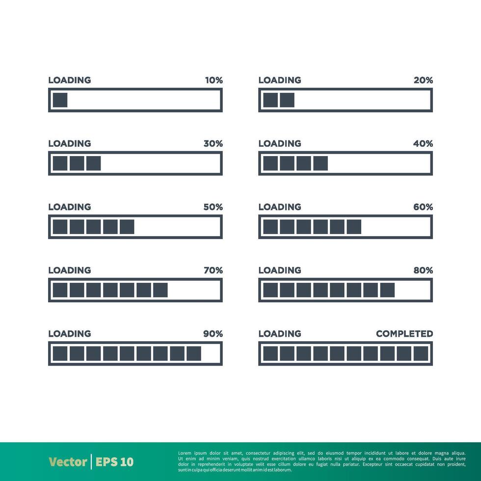 Set Loading Icon Vector Logo Template Illustration Design EPS 10.