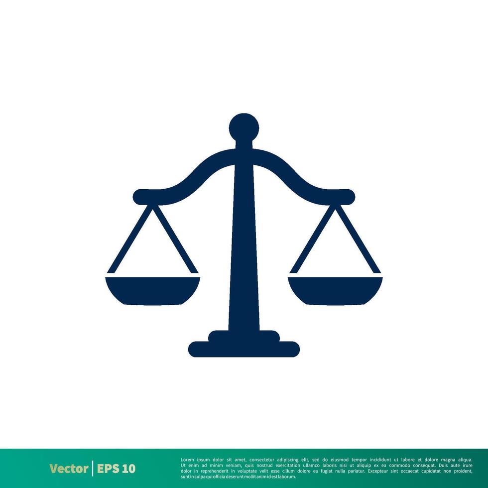 Scale of Justice Law Office Icon Vector Logo Template