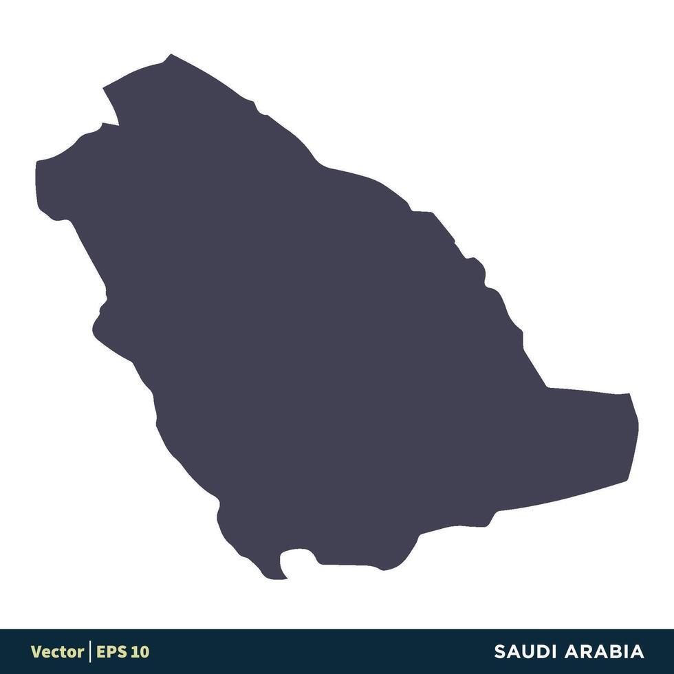 Saudi Arabia - Asia Countries Map Icon Vector Logo Template Illustration Design. Vector EPS 10.