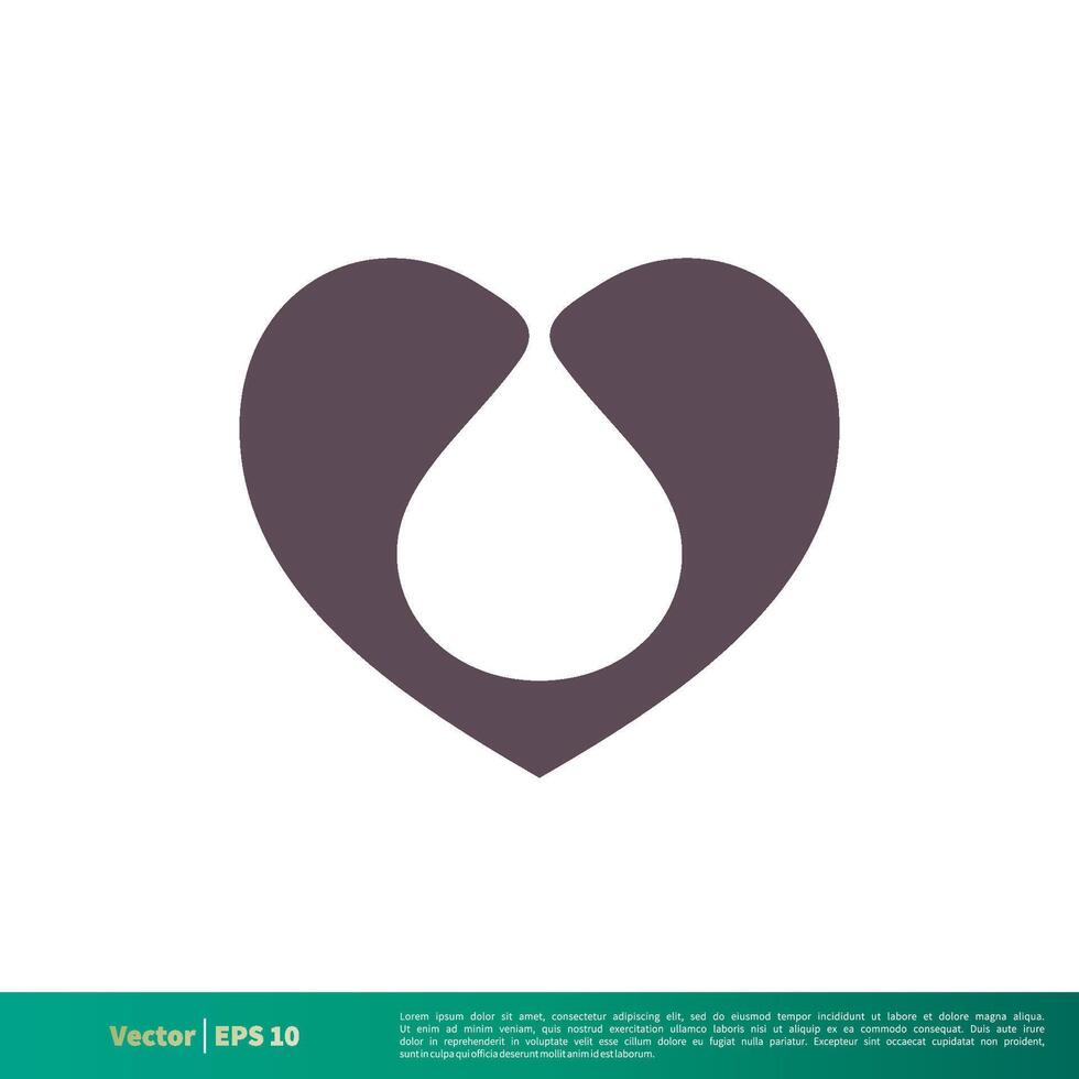 amor corazón icono vector logo modelo ilustración diseño. vector eps 10