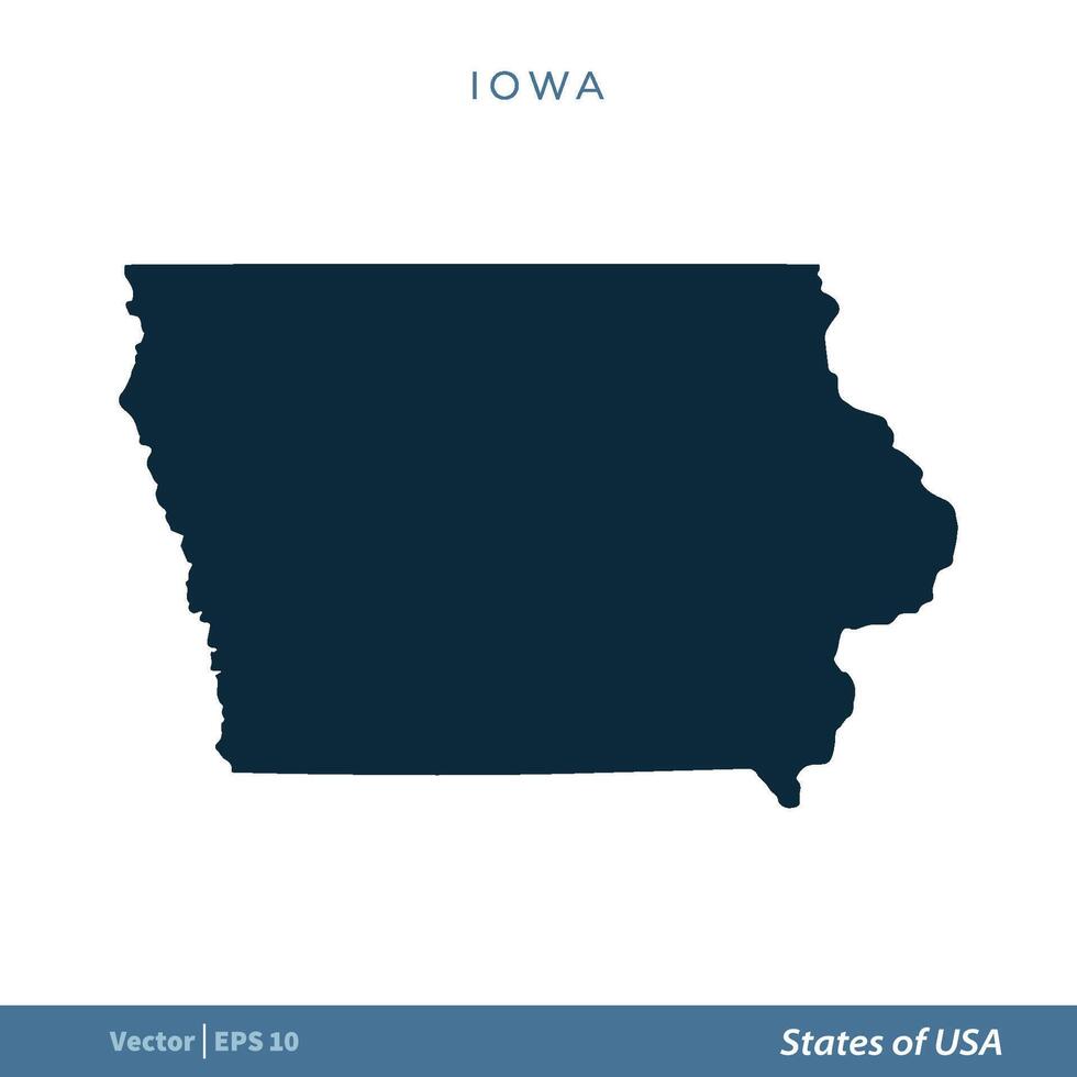 Iowa - estados de nosotros mapa icono vector modelo ilustración diseño. vector eps 10