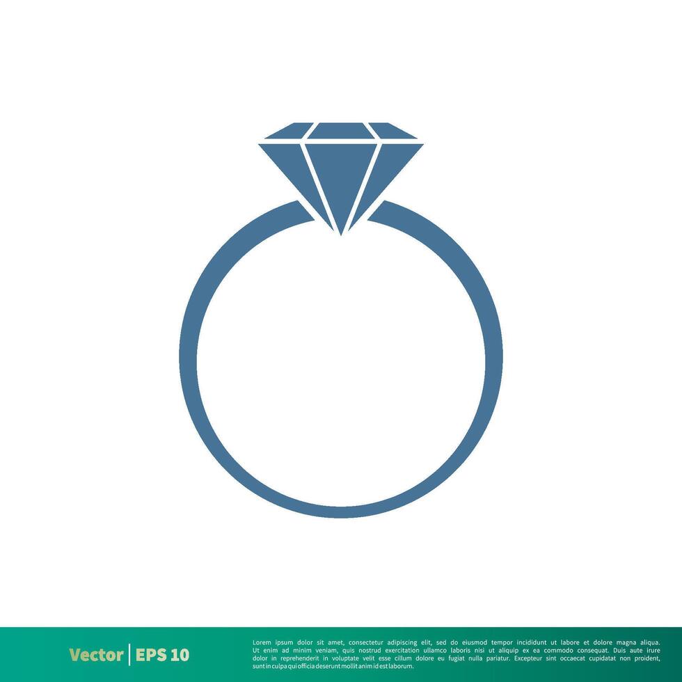diamante anillo icono vector logo modelo ilustración diseño. vector eps 10