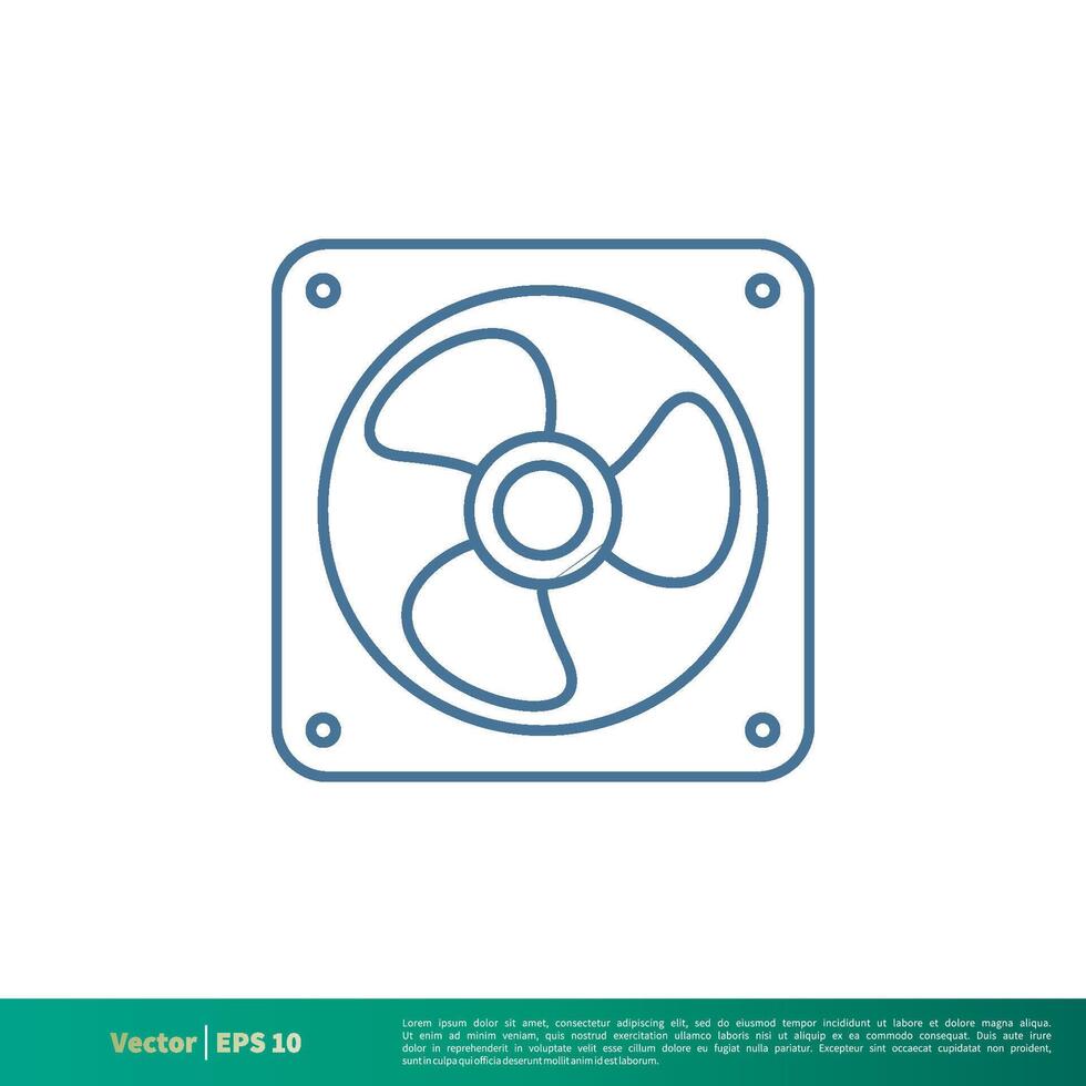 ventilador icono vector logo modelo ilustración diseño. vector eps 10