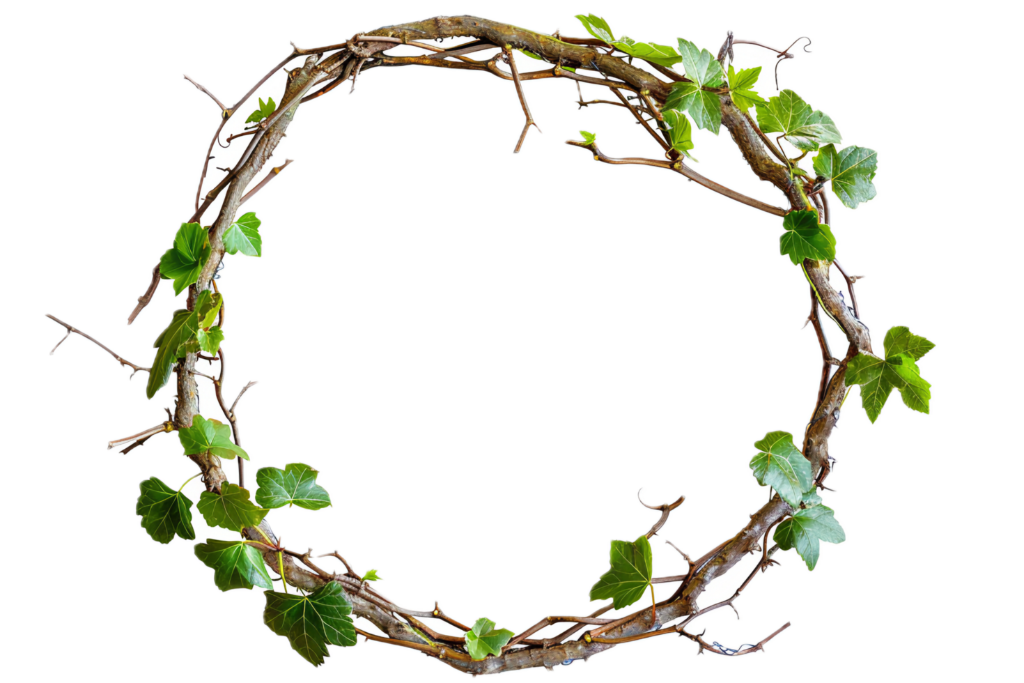 AI generated Ivy Vine Circle png