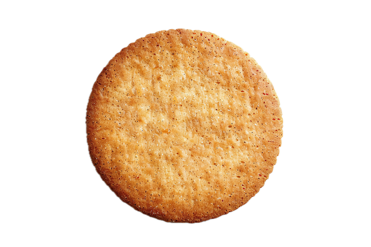 AI generated Single Round Crispy Cracker png