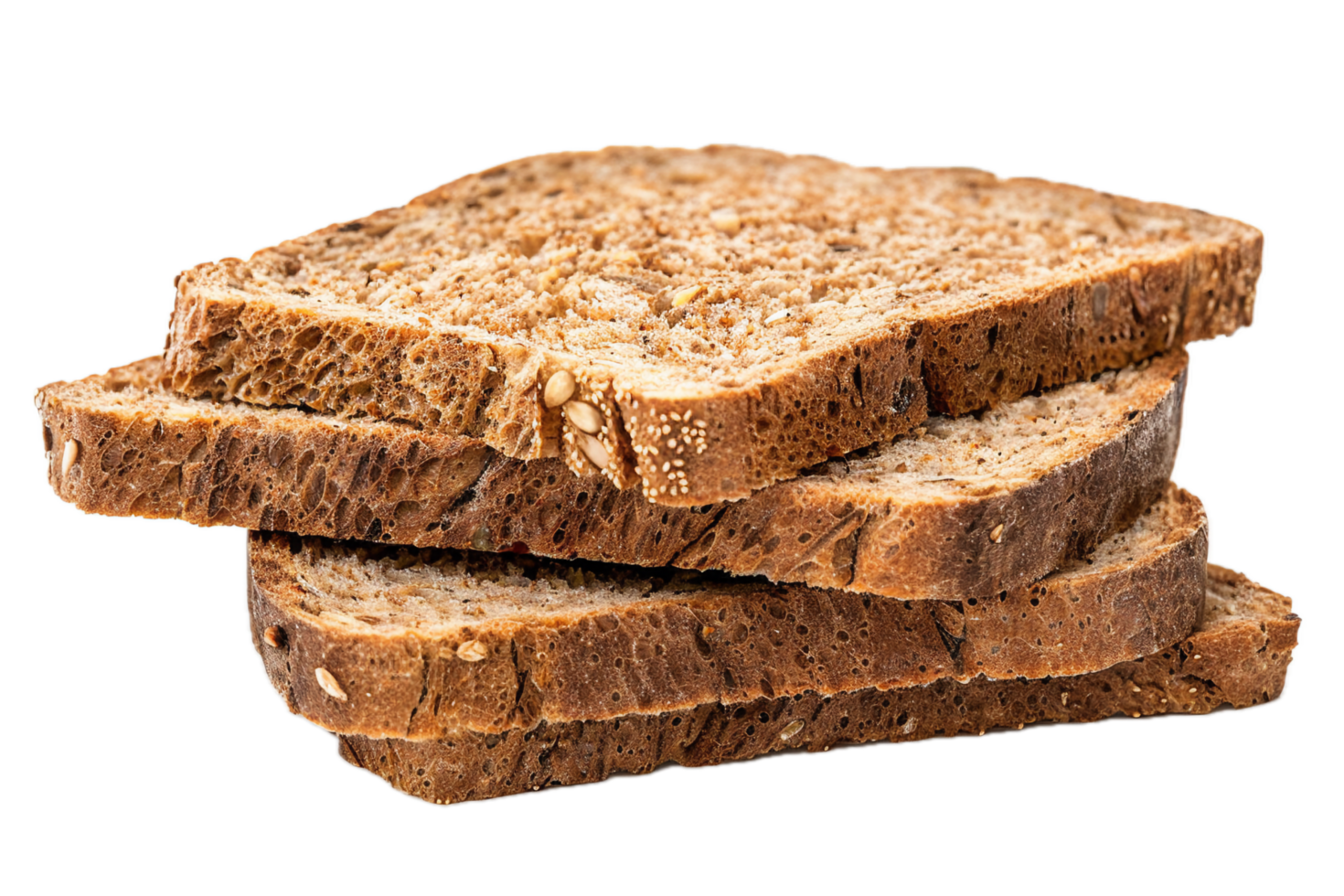 AI generated Whole Wheat Bread Slice png