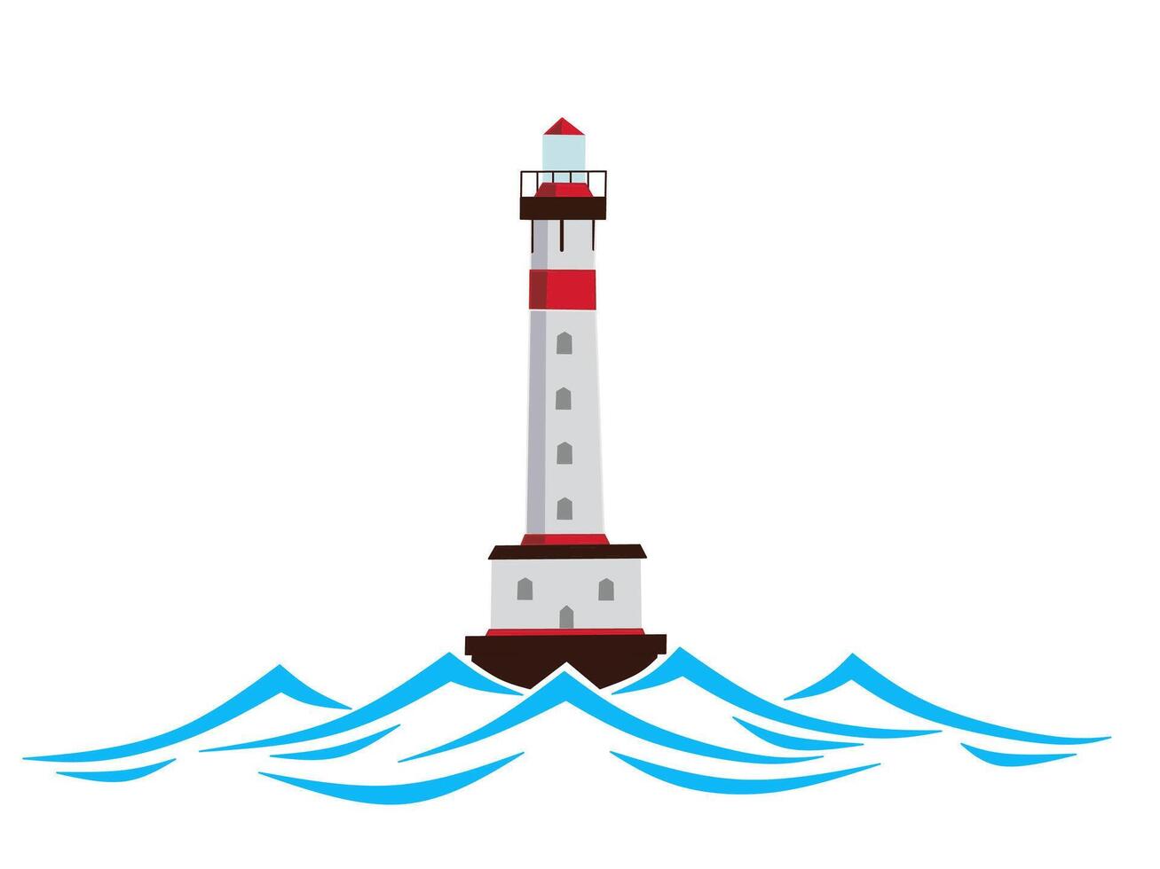 Illustration of a lighthouse vector