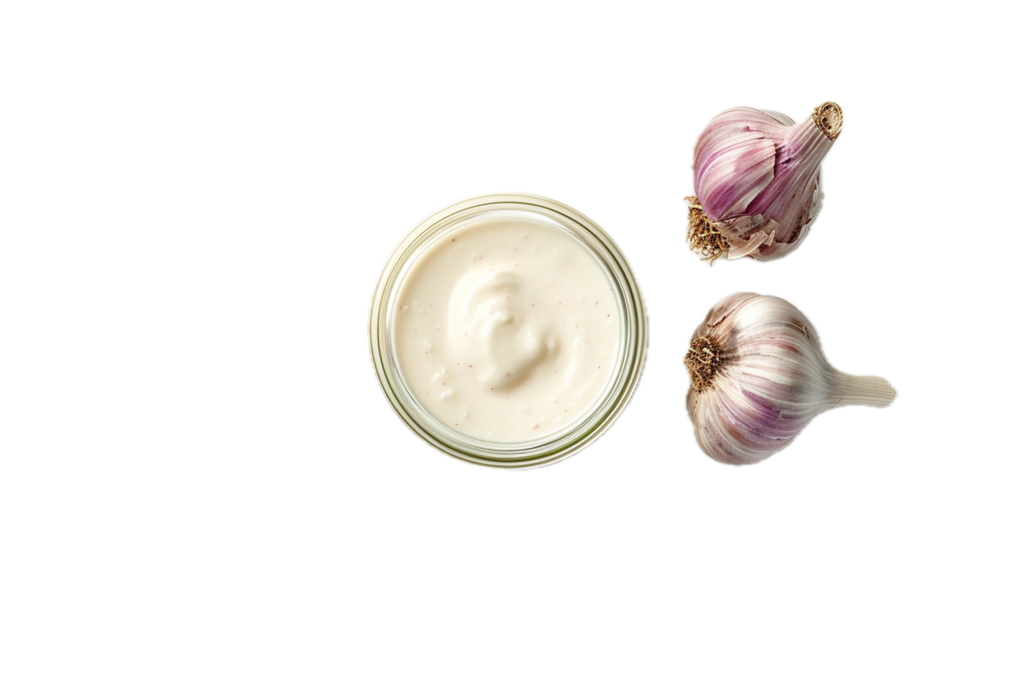 AI generated Garlic Cream Soup with Fresh Herbs Top View png