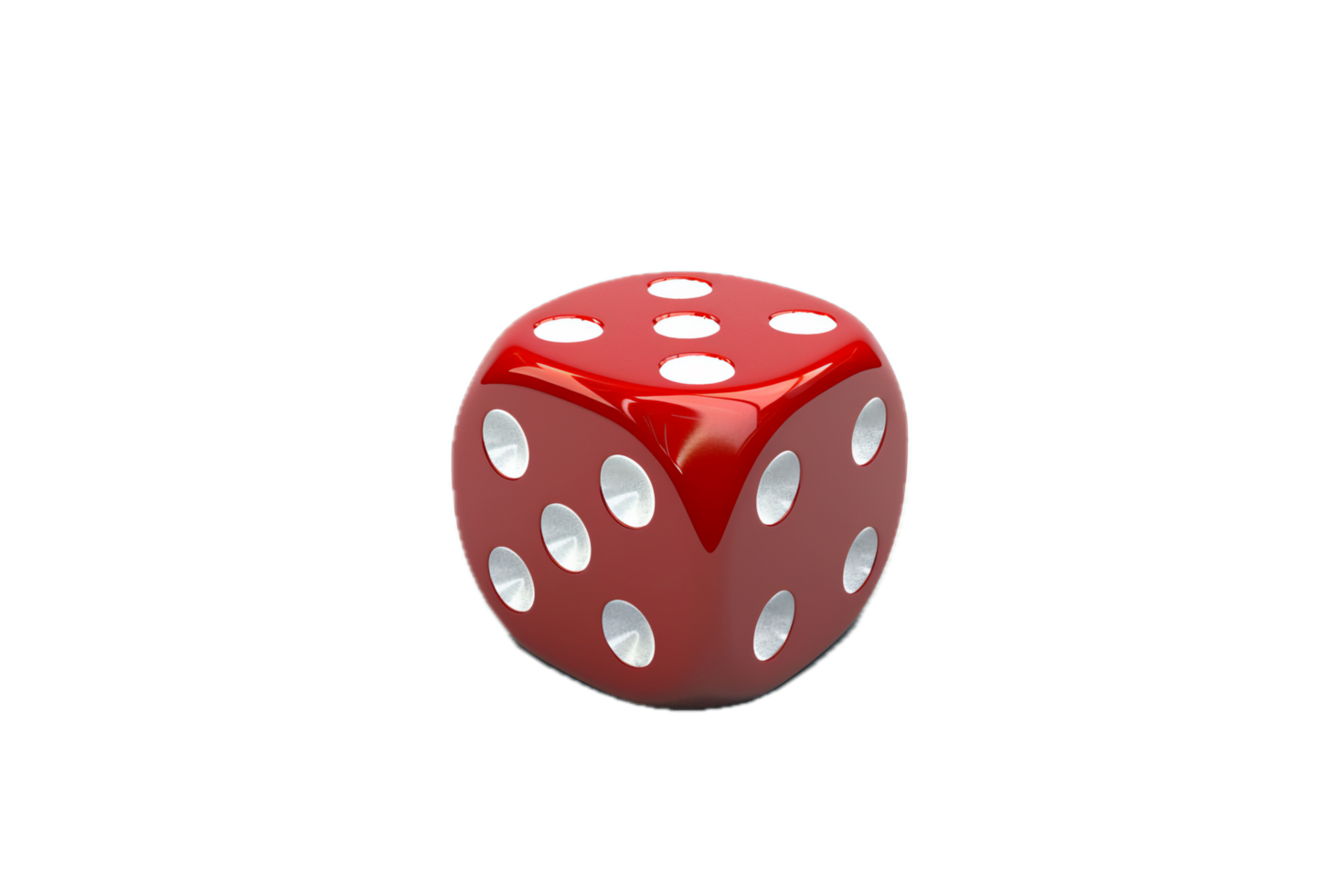 AI generated Cluster of Red Transparent Dice png