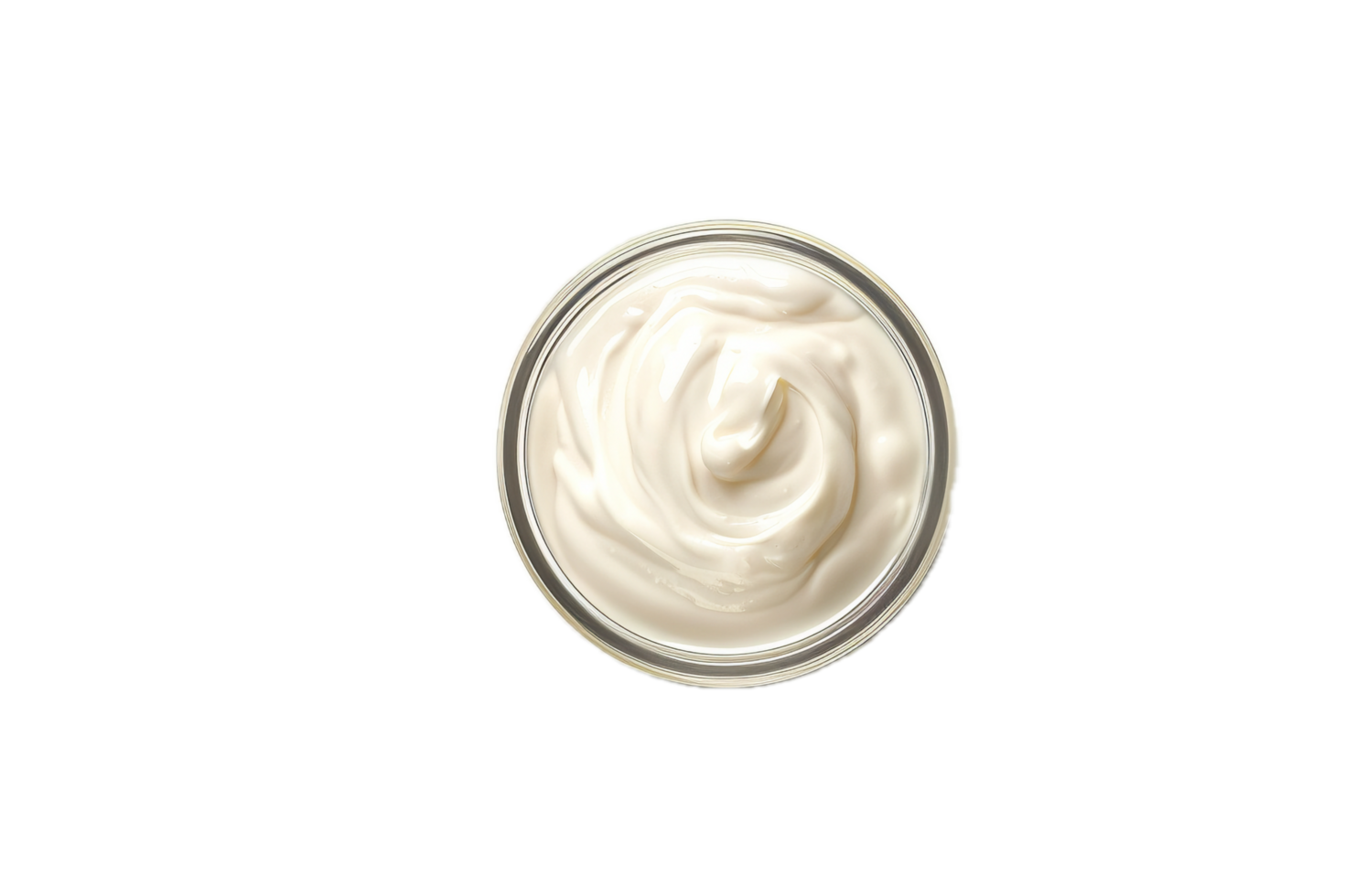 AI generated Garlic Cream Soup with Fresh Herbs Top View png