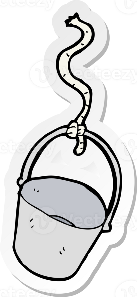 sticker of a cartoon bucket png