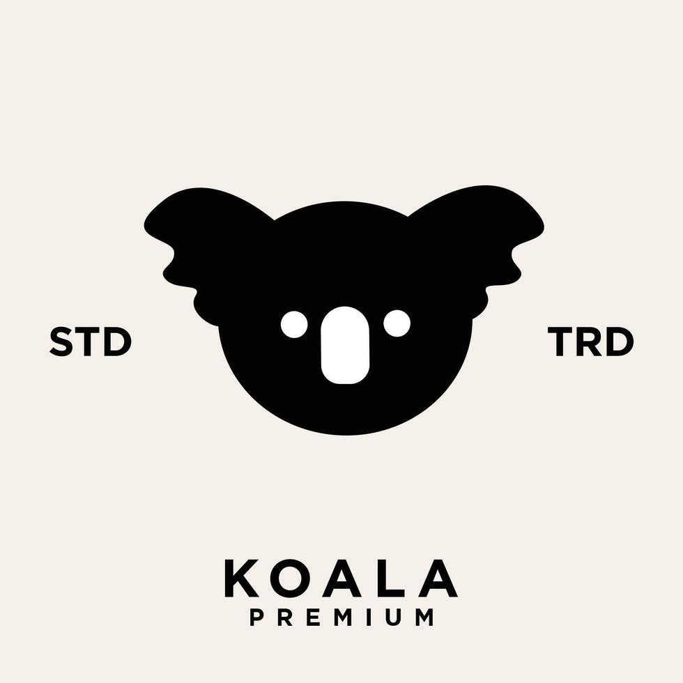 koala logo icon design template vector with modern illustration concept