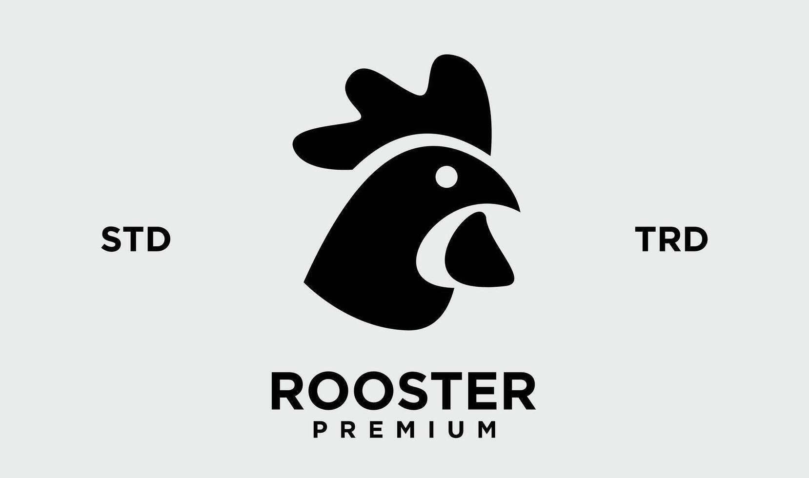 Rooster silhouette icon Vector illustration on white background