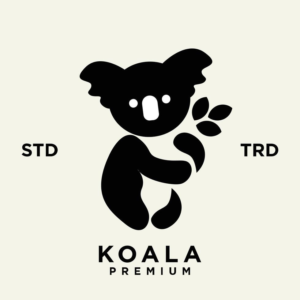 koala logo icon design template vector with modern illustration concept