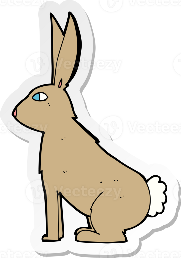 sticker of a cartoon rabbit png