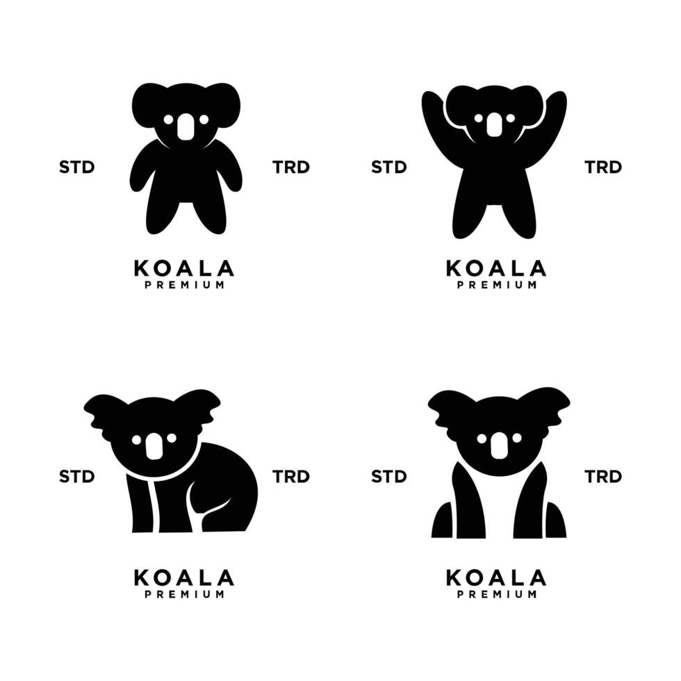 koala logo icon design template vector with modern illustration concept