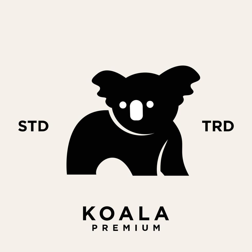 koala logo icon design template vector with modern illustration concept