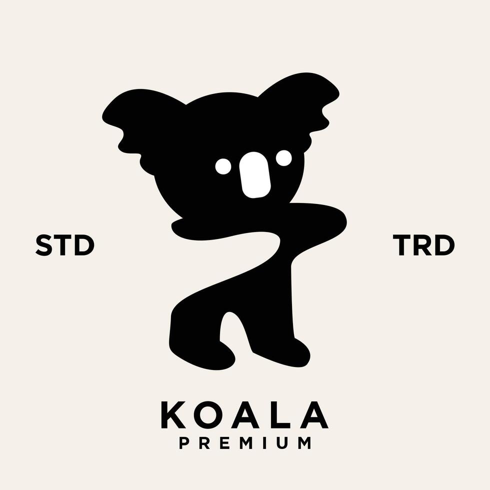 koala logo icon design template vector with modern illustration concept