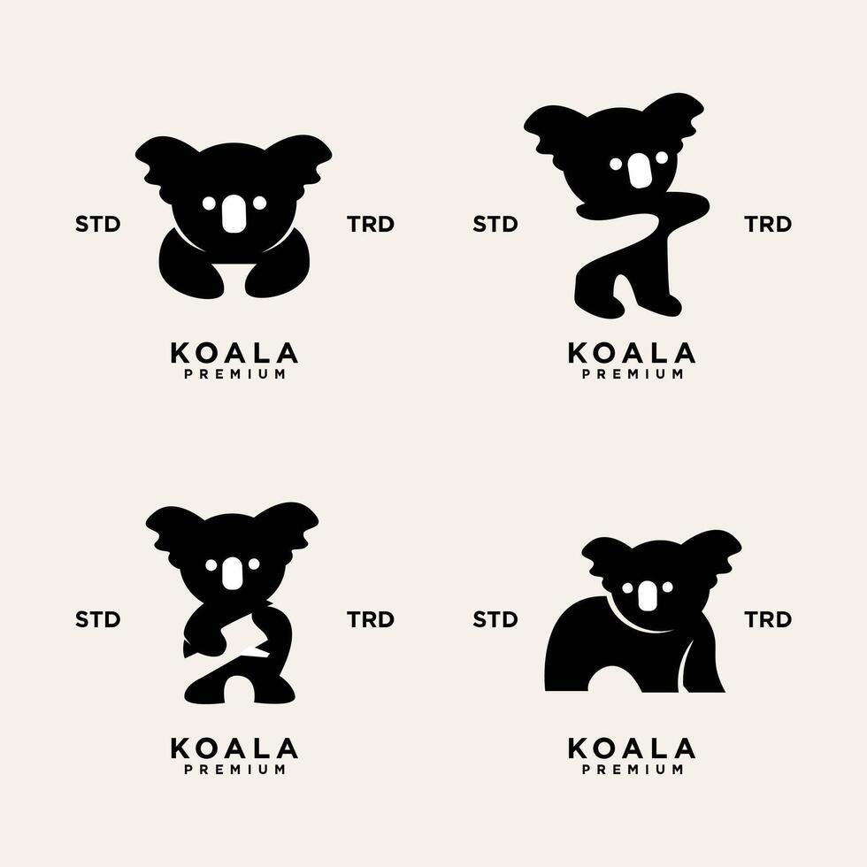 koala logo icon design template vector with modern illustration concept
