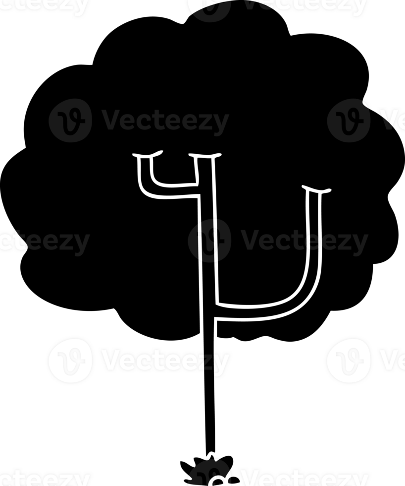 quirky flat symbol tree png