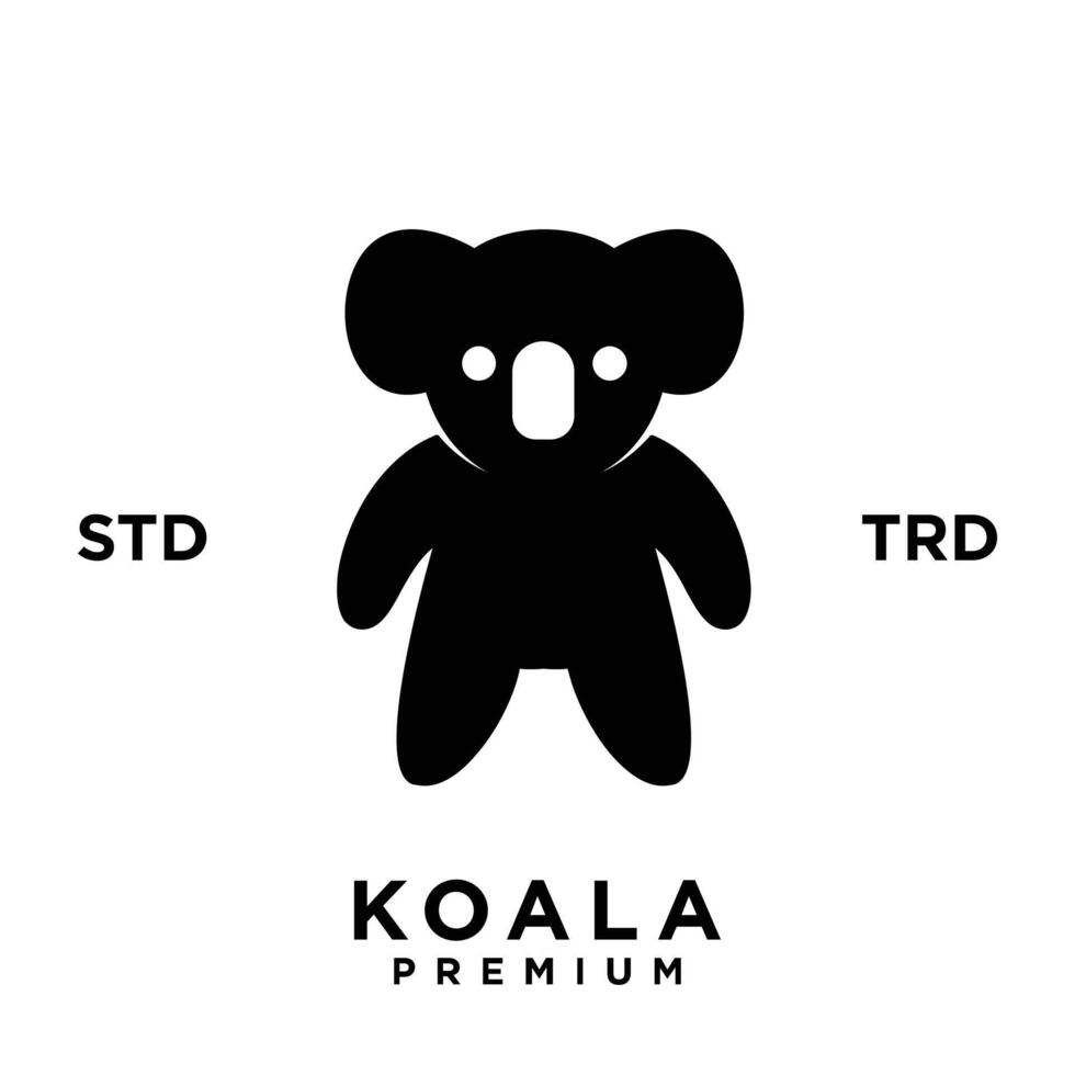 koala logo icon design template vector with modern illustration concept