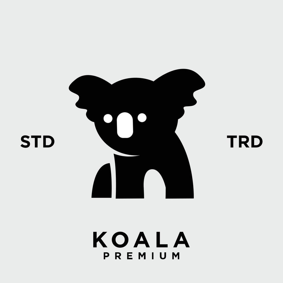 koala logo icon design template vector with modern illustration concept