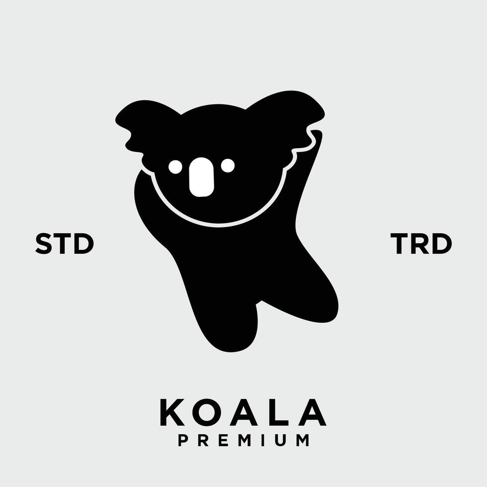 koala logo icon design template vector with modern illustration concept
