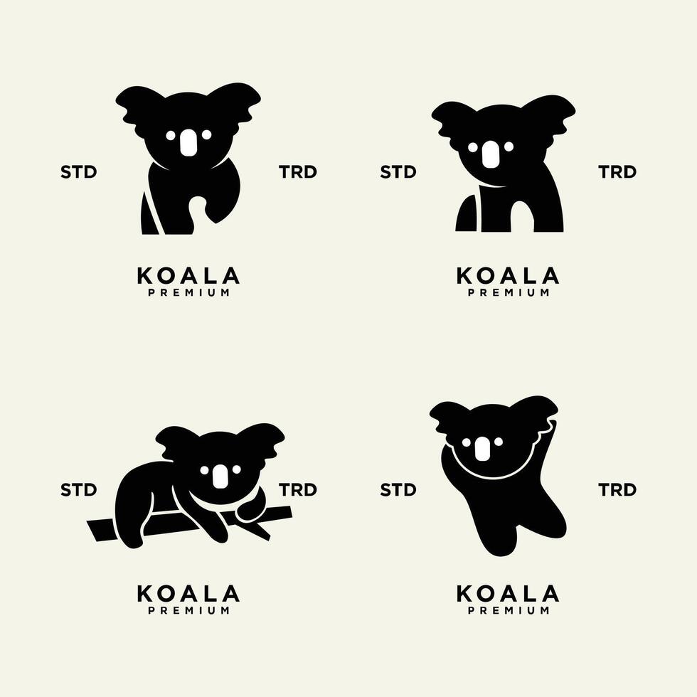 koala logo icon design template vector with modern illustration concept
