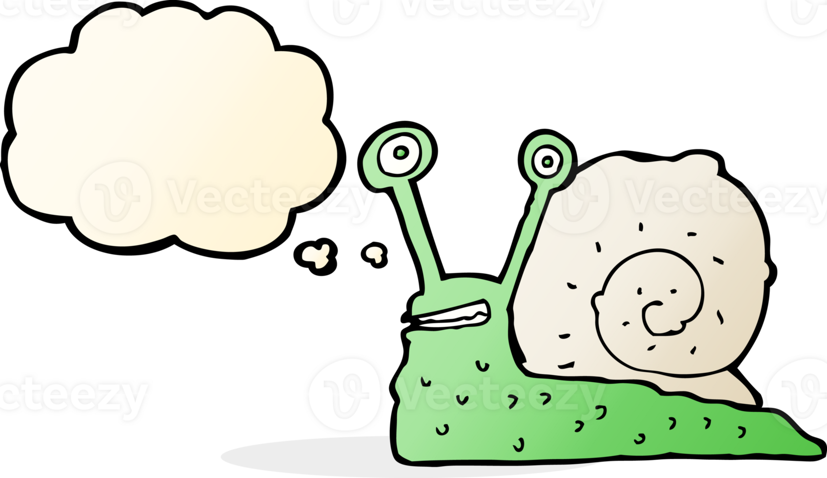 cartoon snail with thought bubble png