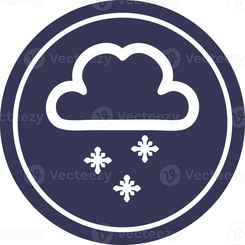snow cloud circular icon symbol png