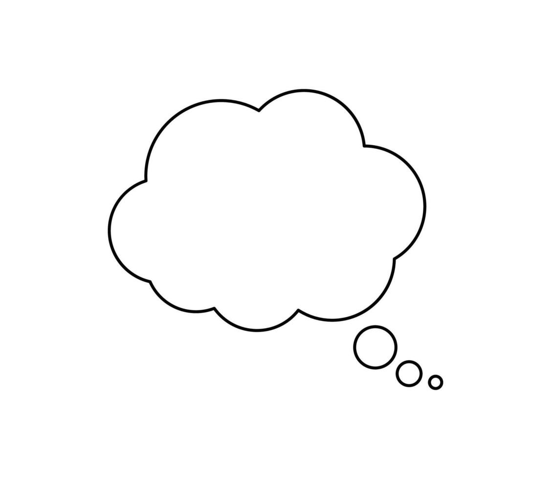 Dream cloud icon. Think bubble icon vector isolated on white background.