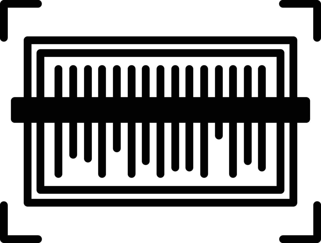 Barcode glyph and line vector illustration