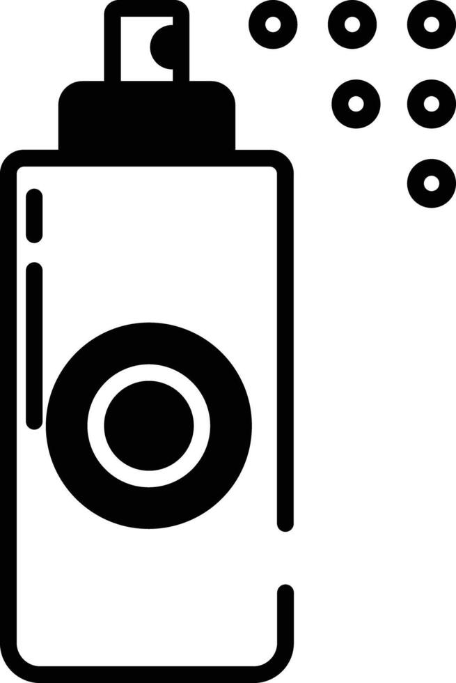 Paint Spray glyph and line vector illustration