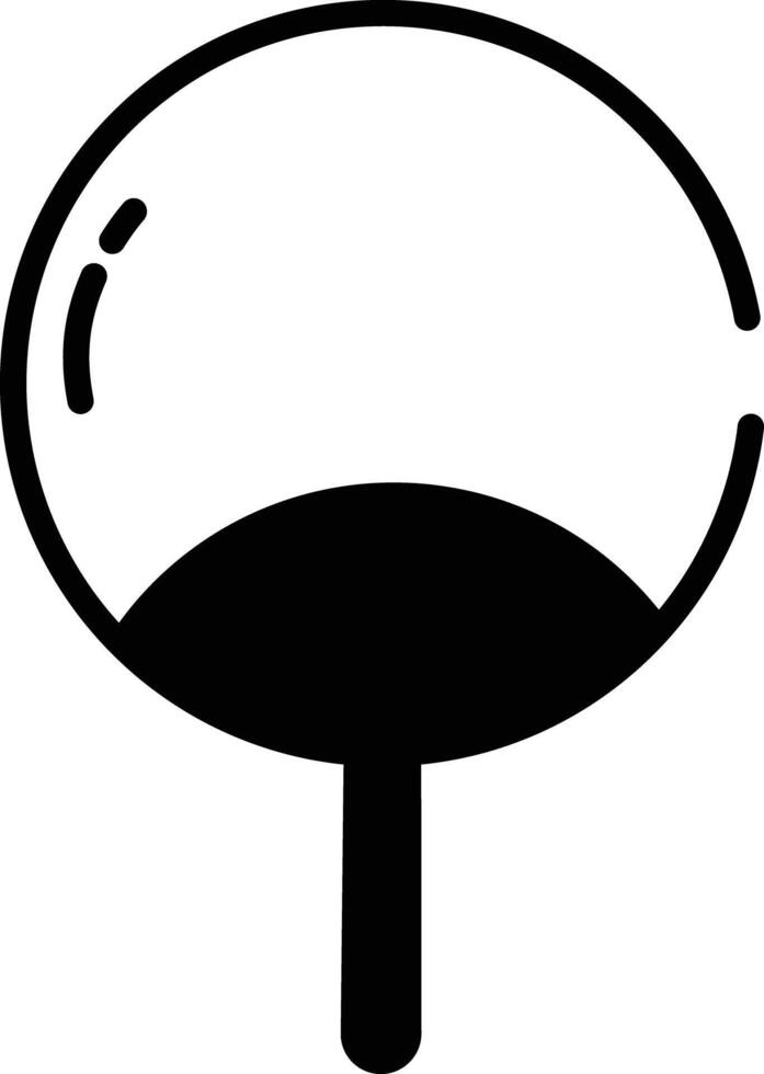 Paper Fan glyph and line vector illustration
