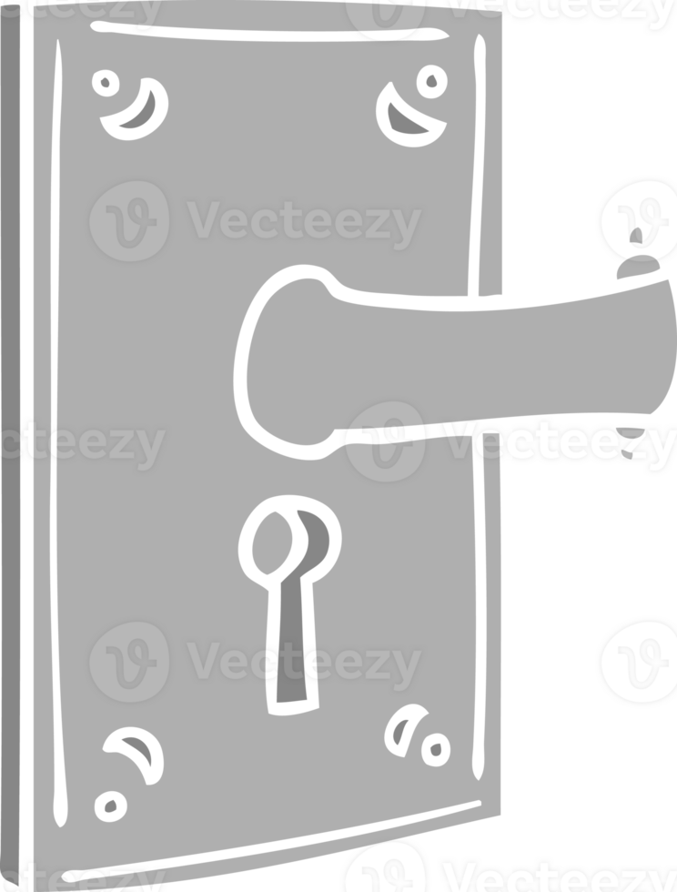 hand drawn cartoon doodle of a door handle png