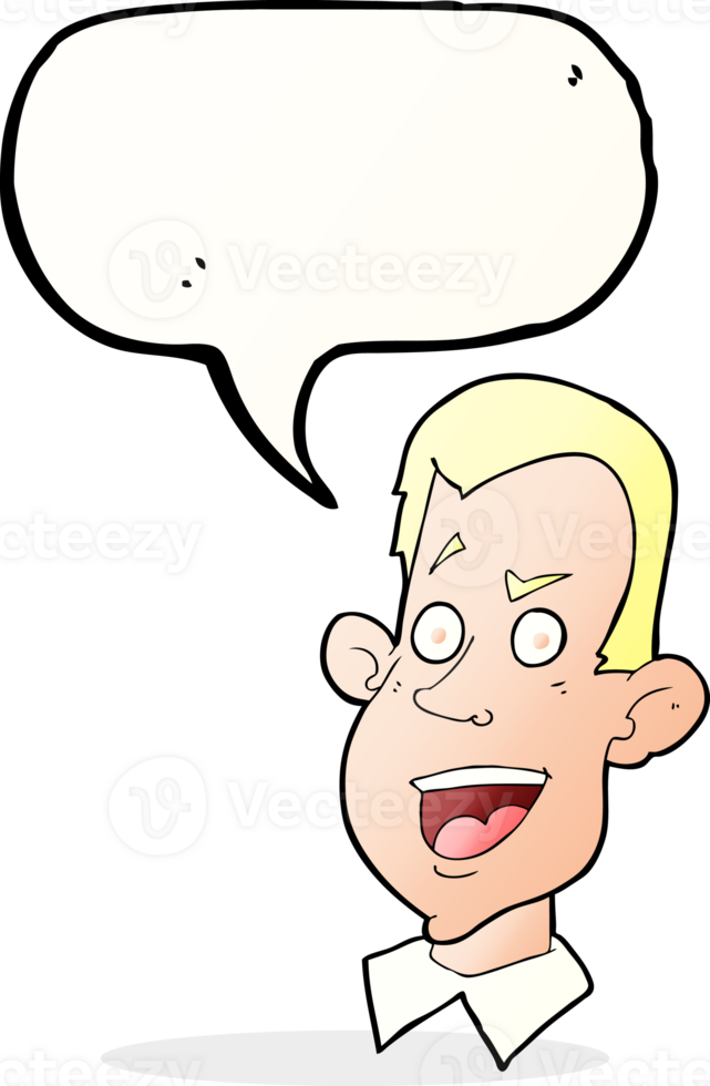 cartoon male face with speech bubble png