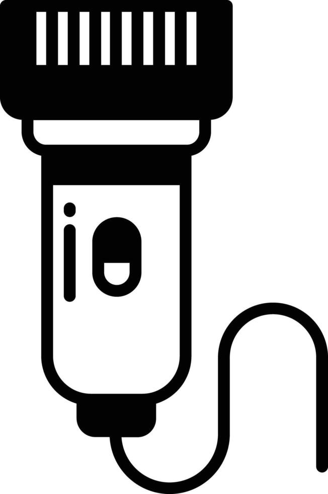 electric shaver  glyph and line vector illustration