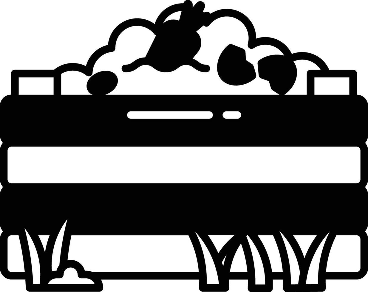 composting glyph and line vector illustration