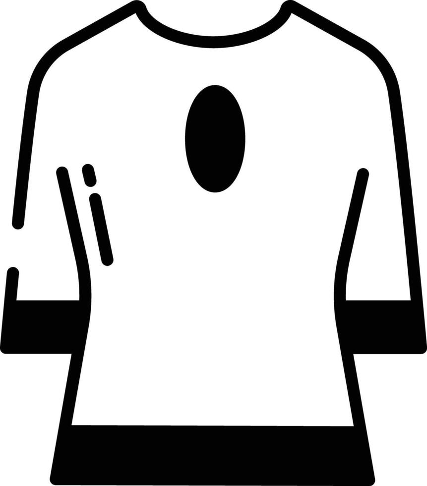 Woman Top dress  glyph and line vector illustration